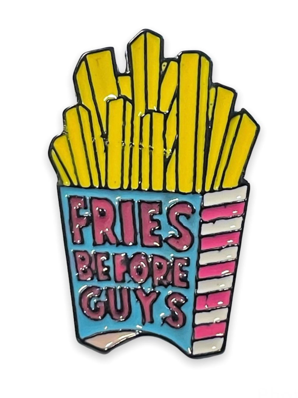 ☯️ Fries Before Guys Enamel Lapel Pin Brooch